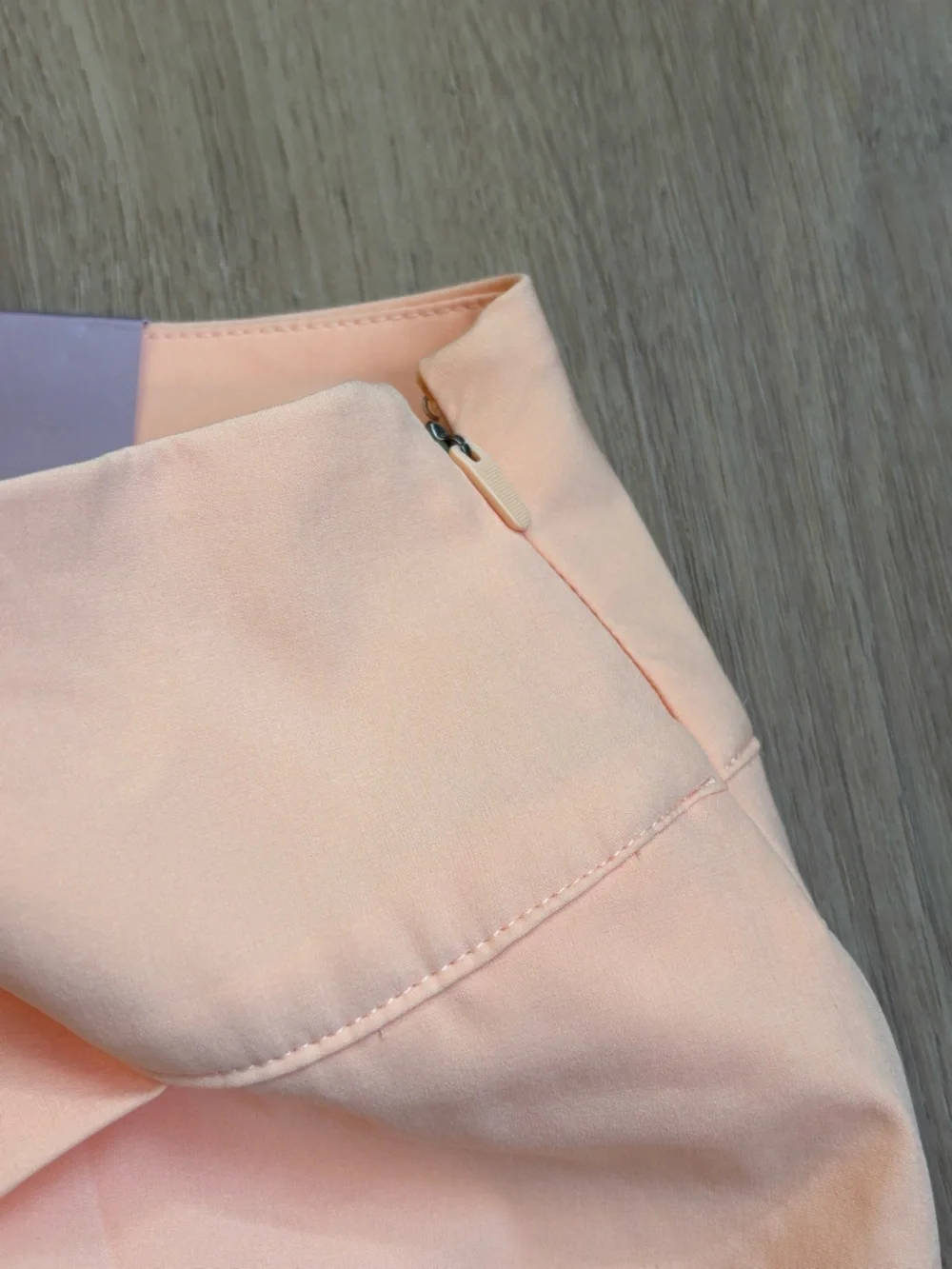 Calia Peach Tennis Side Zip Skort with White Stripes High Waisted Size 4